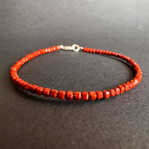 Natural Jasper Bracelet in Silver