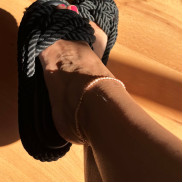 Natural zircon ankle bracelet