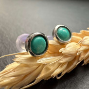 Studs with Natural Turquoise