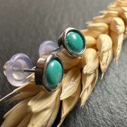 Studs with Natural Turquoise