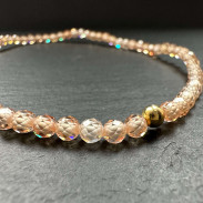 Natural zircon ankle bracelet