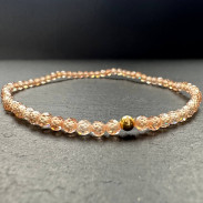 Natural zircon ankle bracelet