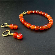 Carnelian bracelet in silver