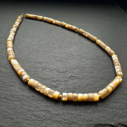 Choker made of natural mother-of-pearl on a silver-gilt clasp 
