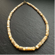 Choker made of natural mother-of-pearl on a silver-gilt clasp 
