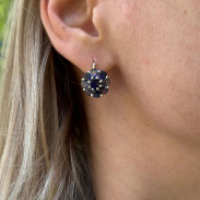 Earrings with Cordierite (Iolite) in silver