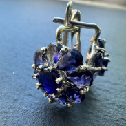 Earrings with Cordierite (Iolite) in silver
