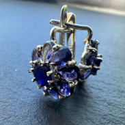 Earrings with Cordierite (Iolite) in silver