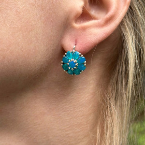  Silver Opal Earrings