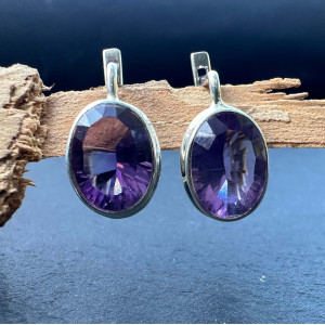 Silver Amethyst Earrings