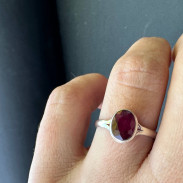 Silver ruby ring