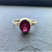 Silver ruby ring