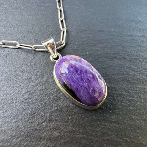 Pendant Charoite natural