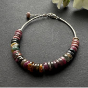 Tourmaline bracelet in silver