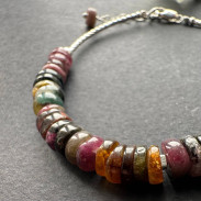 Tourmaline bracelet in silver