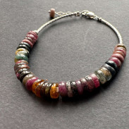 Tourmaline bracelet in silver