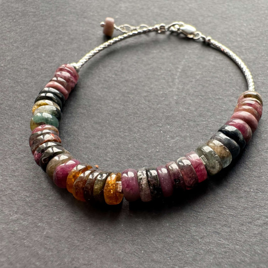 Tourmaline bracelet in silver