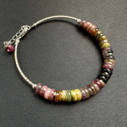 Tourmaline bracelet in silver