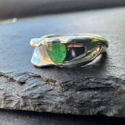Кольцо с Изумрудом натуральным из серебра