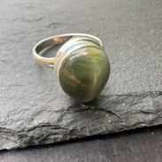 Ring Chrysoberyl (Cat's Eye) natural in silver
