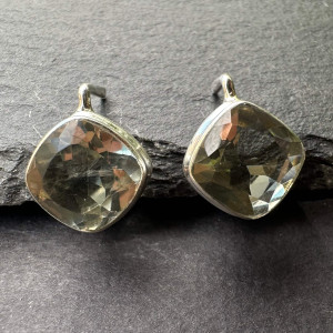 Silver Prasiolite Earrings