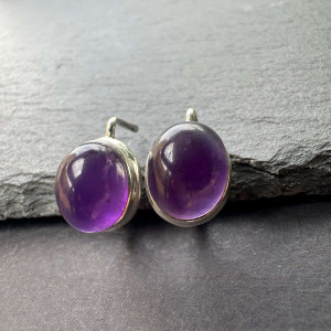 Silver Amethyst Earrings