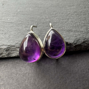 Silver Amethyst Earrings