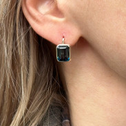 Сережки з Топазом London Blue натуральним в сріблі
