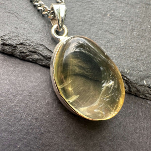 Natural citrine pendant in silver