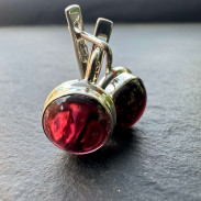 Silver Garnet Earrings