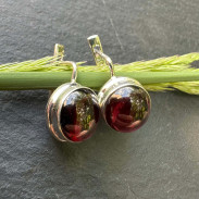 Silver Garnet Earrings