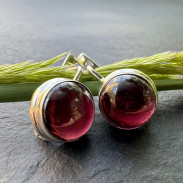 Silver Garnet Earrings