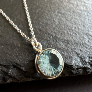 Pendant with Topaz made of silver