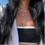 Set of 2 jewelry Natural Pearl and Baroque Pearl Pendant