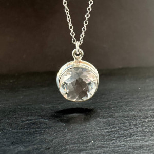 Natural mountain crystal pendant