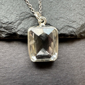 Natural mountain crystal pendant