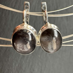 Silver Corundum Earrings