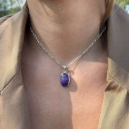 Pendant Charoite natural