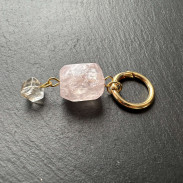 Keychain Rose Quartz Lemon Quartz natural