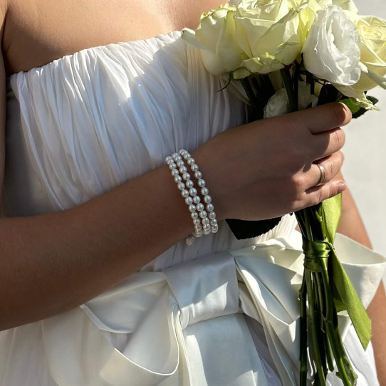 Natural pearl bracelet