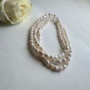 Three-strand Natural Pearl Necklace