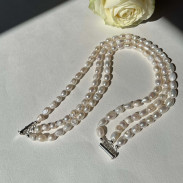Three-strand Natural Pearl Necklace