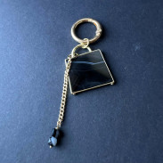 Natural Agate Keychain