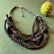 Necklace Natural garnet