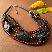 Necklace Natural garnet