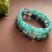 Set of 3 Amazonite Bracelet Natural