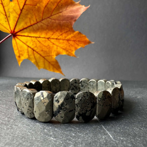 Natural pyrite bracelet