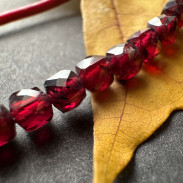 Natural garnet choker Silver 925