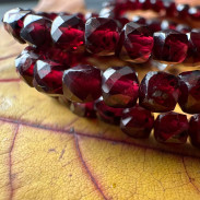 Natural garnet choker Silver 925