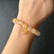 Citrine bracelet in silver with gilding